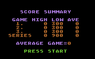 Bowler's Database atari screenshot